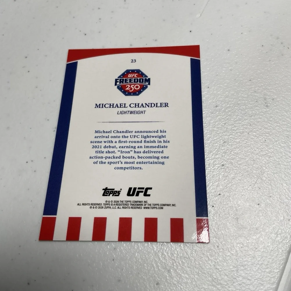 Topps 2026 UFC Freedom 250 - Michael Chandler /50 Gold Foil Parallel #23 Base